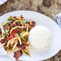 Mongolian Beef / Bò Mông Cổ · Hot and spicy.