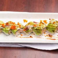 Caterpillar Roll · In: crab, Eel, cucumber. Out: avocado.