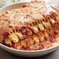 Baked Lasagna · Lasagna layered with Meat Sauce and Mozzarella and Provolone Cheeses.. Includes 2 of our Sig...