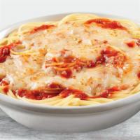 Baked Spaghetti · Spaghetti with Marinara Sauce loaded with Mozzarella Cheese and baked to a golden, bubbly pe...