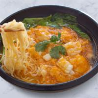 Seafood In Crab Meat Sauce Noodle Soup · 