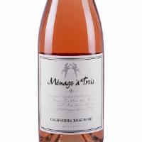 Menage A Trois Rose · California - this unpretentious Rosé offers a roller coaster ride of fresh raspberry, strawb...
