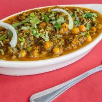 Vegan Chana Saagwala · Vegan. Spinach with garbanzo beans and spices.