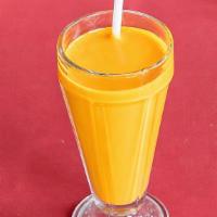 Vegan Mango Lassi · Vegan. The best India soft drink made with vegan yogurt and mango.
