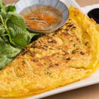 Crispy Crepe · Stuffed with cooked bean sprouts, onions and choice of chicken and corn, vegetarian, or seaf...
