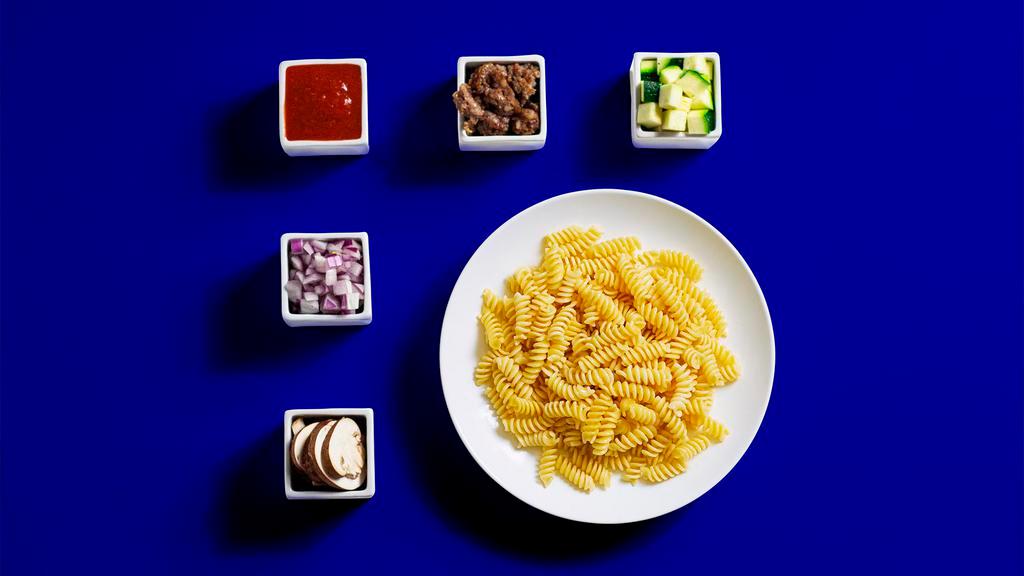 Fusilli · Build your own pasta with your choice of sauce, toppings, and garnishes!