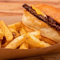 Kids' Meal · One Certified Angus Beef Patty, American Cheese, Ketchup, Half Side of Fresh Hand Cut Fries,...