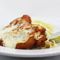 Grilled Chicken With Fettucini Alfredo · Tender chicken breast in our alfredo sauce.