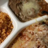 Chile Relleno Plate · 1 Chile relleno with cheese, special sauce, rice, and beans. Corn or flour tortilla.