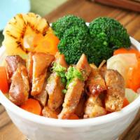 Chicken Teriyaki Bowl* · Served with steamed rice, steamed vegetable.