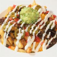 Chicken Fries · Fries with your choice of Jimmy's grilled chicken or carnitas. Refried beans, tomatoes, melt...