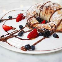 Nutella Calzone · Nutella, strawberries, blackberries, blueberries and balsamic reduction.