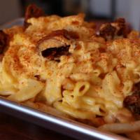 Mac & Cheese Fries · SHOESTRING FRIES, 5 PIECE CHICKEN,
D.C SAUCE, RANCH SAUCE, MAC & CHEESE 
CHEDDAR CHEESE, PAR...