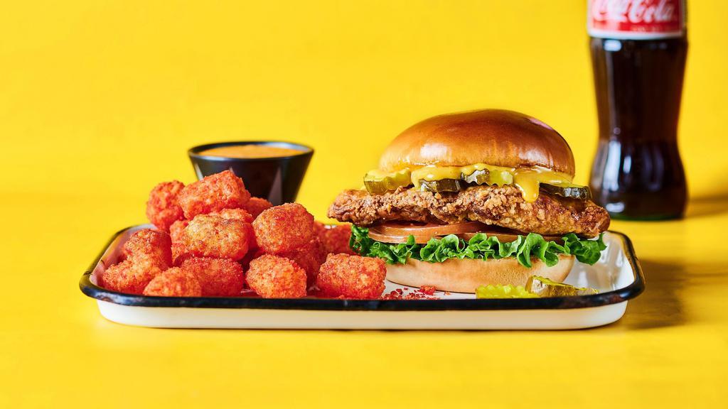 Hotbox Meal · Your choice of entrée, side of Taylor Gang Tots, and your choice of drink