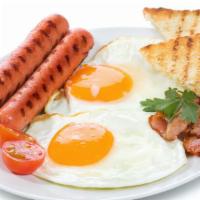 Sausage & Eggs · Fresh customer's choice of egg style with cooked sausage