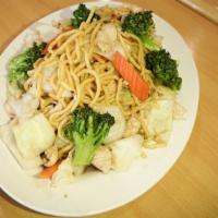 Chow Mien · Pan-fried Chow Mein noodles w/ assorted vegetables.