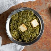 Palak Paneer · Vegetarian. Chunks of homemade cheese cooked with fresh spinach, herbs and spices.