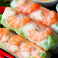 #7. Vietnamese Hand Rolls · Shrimp, slices of ham, rice vermicelli noodles and fresh vegetables wrapped in rice paper. S...