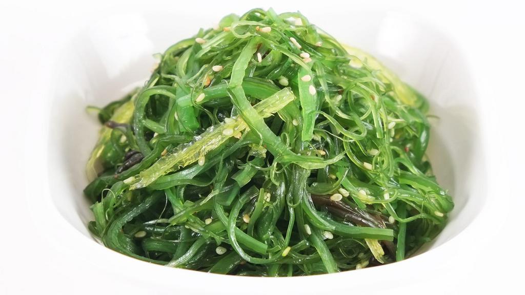Seaweed Salad · Strips of seaweed marinated with sesame oil, sesame seeds, and spices.