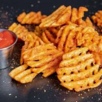 Waffle Fries · Waffle fries seasoned in Sam's New Orleans style spice and served with your choice of 1 sauce.
