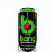 Bang Sour Head 16 Oz. · Bang energy drinks deliver a safe, sugar-free, carb-free, crash-free, great-tasting, sustain...
