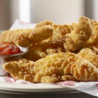 Chicken Tenders · Clucking great! Our lightly breaded crispy chicken tenders are served with your choice of di...