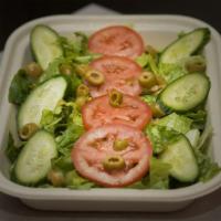 House Salad · Cucumber, tomatoes, olives and ranch dressing.