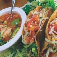 Tacos & Caldo · A cup of our famous Avila’s soup served with two crispy tacos, taquitos or chicken flautas.