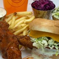 Tenders & Sandwich Combo · One chicken sandwich with home made spread and creamy slaw & one chicken tender...Pick your ...