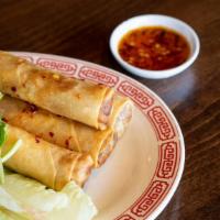 Springs Rolls · Crispy veggie spring rolls filled with cabbage, green beans, vermicelli and tofu bean curd. ...