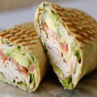 Turkey Wrap · Chipotle aioli, smoked turkey , lettuce, tomato , avocado