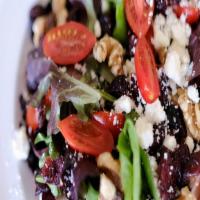 Fresca Salad · Springmix, tomato, walnuts, dried cranberries, feta cheese