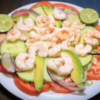 Ensalada De Camaron · Shrimp salad.