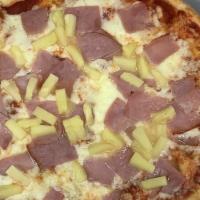 Hawaiian Pizza · Ham, pineapple & mozzarella cheese.