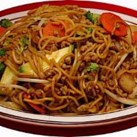 Chow Mein · Egg noodle and mixed veggies (cabbage, carrot, or broccoli)

Choices of shrimp; chicken or t...