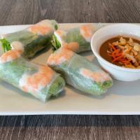 Spring Rolls (2 Pcs)- Gỏi Cuốn · Shrimps, Pork, Lettuce, Sprout, and Rice Vermicelli