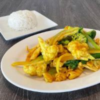 Curry Rice Plate- Cơm Cà Ri · Cauliflower, Broccoli, Carrot, and Snow Peas