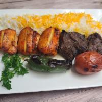 #6 Mix Shish Kebab Plate  · Chunks of marinated flap meat and chicken kebab grilled on open flame.
Comes with grilled to...