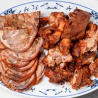 Korean Style Pork Slices (족발) · Thinly sliced pork leg meat.