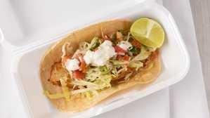 Grilled Chicken Taco · Large tortilla, cabbage, tarter sauce and pico de gallo
