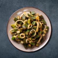 Original Okra · 16 oz. Finely cut okra cooked with tomato, onion and spices in an authentic style.
