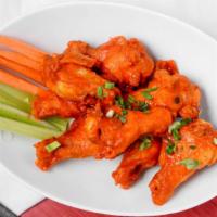 Hot Wings · Crispy Wings with 3 flavors to choose from!
