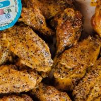 Family Pack-30 Jumbo Wings · 30 Jumbo Wings, 100% All White Meat, Antibiotic Free, and NEVER FROZEN! Choose Three of our ...