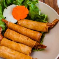Chả Giò Tôm · Fried shrimp eggrolls (5).