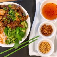 Cơm Thit Nuong Dac Biet Or Bun Thit Nuong Dac Biet · Rice plate or vermicelli bowl of your choice (toppings: abundant grilled pork, egg rolls, su...