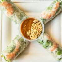 Fresh Spring Rolls (Not Fried) · Fresh shrimp and pork spring rolls served with peanut sauce.