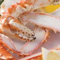 King Crab Legs · Cut and split opened.