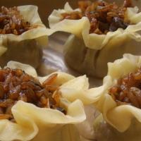 Glutinous Rice Shumai / 糯米燒賣 · Shumai (5 pieces) with glutinous rice, ground pork, and black mushrooms.