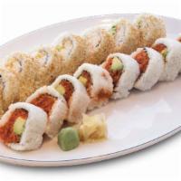 Crunch Roll · Shrimp tempura, spicy crab meat, and avocado.