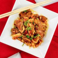 Spicy Combination 夫妻肺片 · Spicy. Cold sliced beef with tripe mixed with a mild sauce